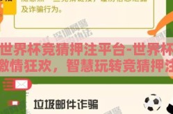 世界杯竞猜押注平台-世界杯激情狂欢，智慧玩转竞猜押注——透视赛事娱乐平台的精彩世界