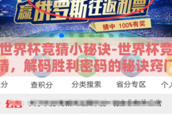 世界杯竞猜小秘诀-世界杯竞猜，解码胜利密码的秘诀窍门