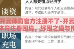 开云体育官方注册不了-开云体育注册困境，纾困之道与用户视角