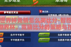 世界杯竞猜怎么买比分-智胜世界杯，竞猜比分的策略与技巧全解析