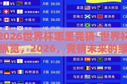 2026世界杯哪里竞猜-世界杯纵览，2026，竞猜未来的绿茵盛宴