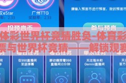 体彩世界杯竞猜胜负-体育彩票与世界杯竞猜——解锁观赛新乐趣的胜负较量
