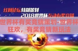 世界杯有奖竞猜策划-世界杯狂欢，有奖竞猜新玩法