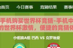 手机购买世界杯竞猜-手机中的世界杯激情，便捷的竞猜体验