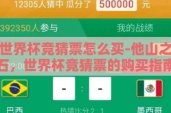 世界杯竞猜票怎么买-他山之石，世界杯竞猜票的购买指南