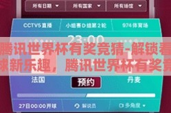 腾讯世界杯有奖竞猜-解锁看球新乐趣，腾讯世界杯有奖竞猜的精彩体验