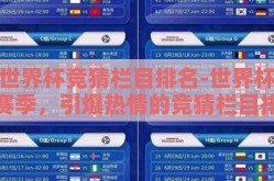 世界杯竞猜栏目排名-世界杯赛季，引爆热情的竞猜栏目排名绝妙指南