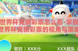 世界杯竞猜彩票怎么看-掌握世界杯竞猜彩票的视角与策略