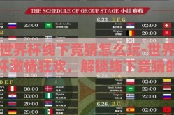 世界杯线下竞猜怎么玩-世界杯激情狂欢，解锁线下竞猜的无限可能