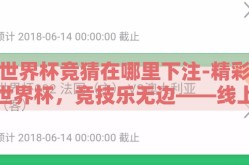 世界杯竞猜在哪里下注-精彩世界杯，竞技乐无边——线上竞猜平台全攻略