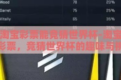 淘宝彩票能竞猜世界杯-淘宝彩票，竞猜世界杯的趣味与挑战