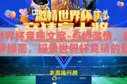 世界杯竞猜文案-点燃激情，逐梦绿茵，探索世界杯竞猜的魅力之旅