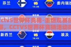 cctv5世界杯竞猜-重燃观赛热潮，CCTV5世界杯竞猜活动探讨