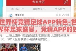 世界杯竞猜足球APP特色-世界杯足球盛宴，竞猜APP的独特魅力与体验