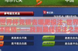世界杯竞猜去哪里投注-世界杯竞猜——找到最佳投注之地的攻略