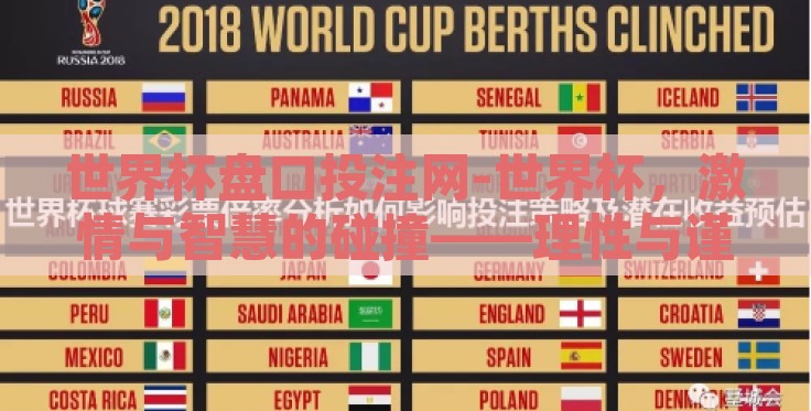 世界杯盘口投注网-世界杯，激情与智慧的碰撞——理性与谨慎的投注策略