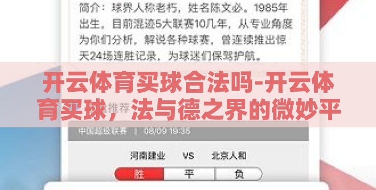 开云体育买球合法吗-开云体育买球,法与德之界的微妙平衡 开云体育买球合法吗-开云体育买球,法与德之界的微妙平衡