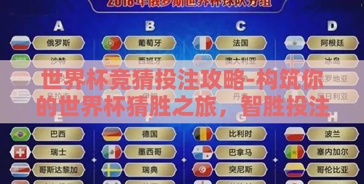 世界杯竞猜投注攻略-构筑你的世界杯猜胜之旅,智胜投注攻略 世界杯竞猜投注攻略-构筑你的世界杯猜胜之旅,智胜投注攻略
