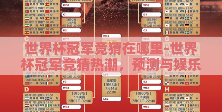 世界杯冠军竞猜在哪里-世界杯冠军竞猜热潮，预测与娱乐的交织